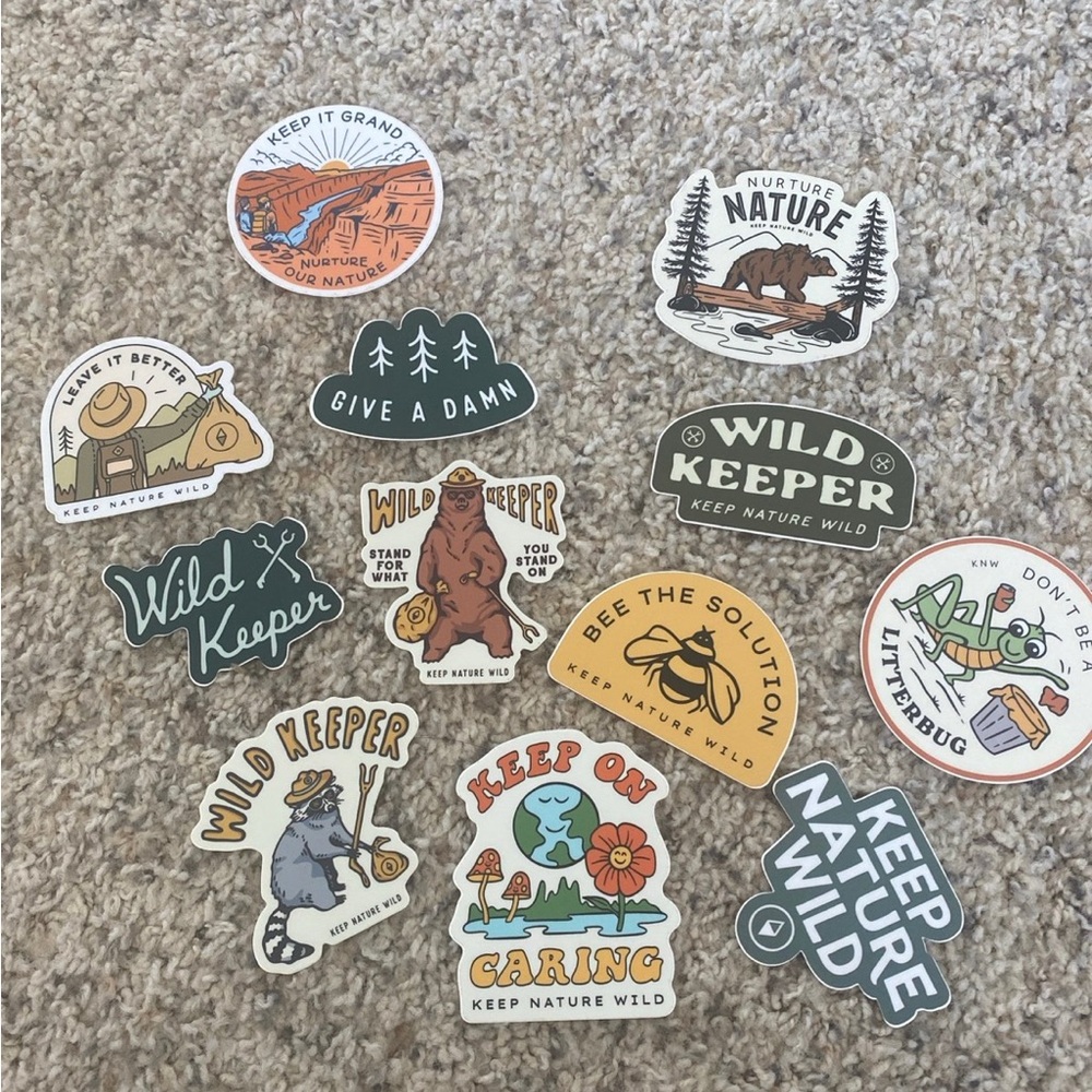 Keep nature wild 
Stickers
Earth DAY
New
Set